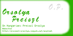 orsolya preiszl business card